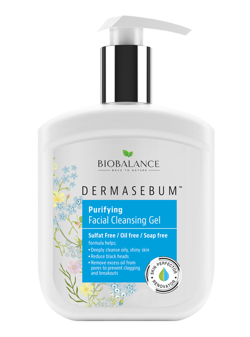 DermaSebum Purifying Facial Cleansing Gel 250ml sulfate-free daily cleanser for oily skin