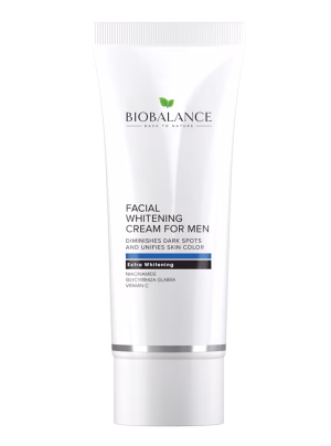 Facial whitening cream for men with SPF 30 to reduce dark spots and restore radiance