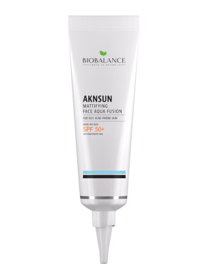 biobalance aknsun mattifying SPF 50+ face sunscreen for oily and acne-prone skin